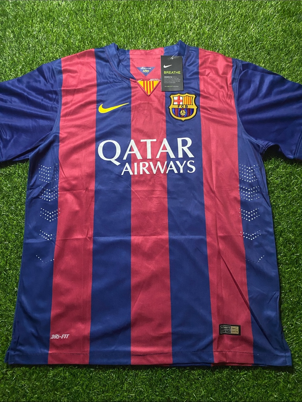 FC Barcelona 2014-15 Retro Jersey - Messi #10 Blue & Red